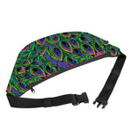 Boho Peacock Feather Pattern Print Fanny Pack