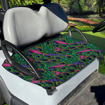 Boho Peacock Feather Pattern Print Golf Cart Seat Cover