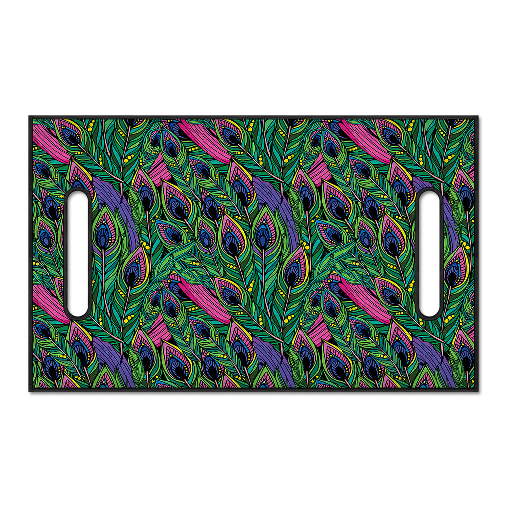 Boho Peacock Feather Pattern Print Golf Cart Seat Cover