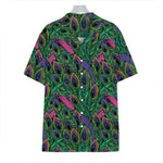 Boho Peacock Feather Pattern Print Hawaiian Shirt