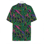 Boho Peacock Feather Pattern Print Hawaiian Shirt