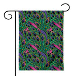 Boho Peacock Feather Pattern Print House Flag