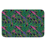 Boho Peacock Feather Pattern Print Indoor Door Mat