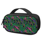 Boho Peacock Feather Pattern Print Insulin Cooler Travel Case