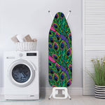 Boho Peacock Feather Pattern Print Ironing Board Cover