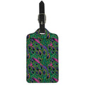 Boho Peacock Feather Pattern Print Luggage Tag