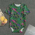 Boho Peacock Feather Pattern Print Men's Bodysuit