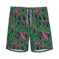 Boho Peacock Feather Pattern Print Men's Athletic Shorts