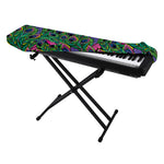 Boho Peacock Feather Pattern Print Piano Keyboard Cover