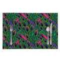 Boho Peacock Feather Pattern Print Placemat
