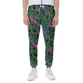 Boho Peacock Feather Pattern Print Joggers