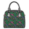 Boho Peacock Feather Pattern Print Shoulder Handbag