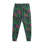 Boho Peacock Feather Pattern Print Sweatpants