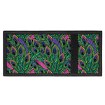 Boho Peacock Feather Pattern Print Trifold Wallet