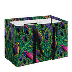 Boho Peacock Feather Pattern Print Utility Tote Bag