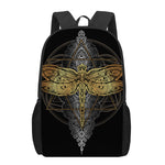 Boho Spiritual Dragonfly Print 17 Inch Backpack