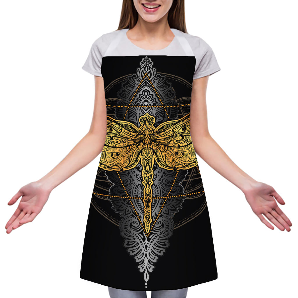 Boho Spiritual Dragonfly Print Adjustable Apron