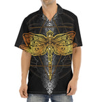 Boho Spiritual Dragonfly Print Aloha Shirt