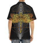 Boho Spiritual Dragonfly Print Aloha Shirt