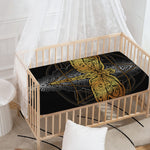 Boho Spiritual Dragonfly Print Baby Crib Sheet