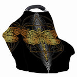 Boho Spiritual Dragonfly Print Baby Seat Cover