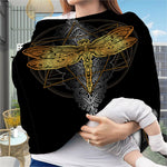 Boho Spiritual Dragonfly Print Baby Seat Cover