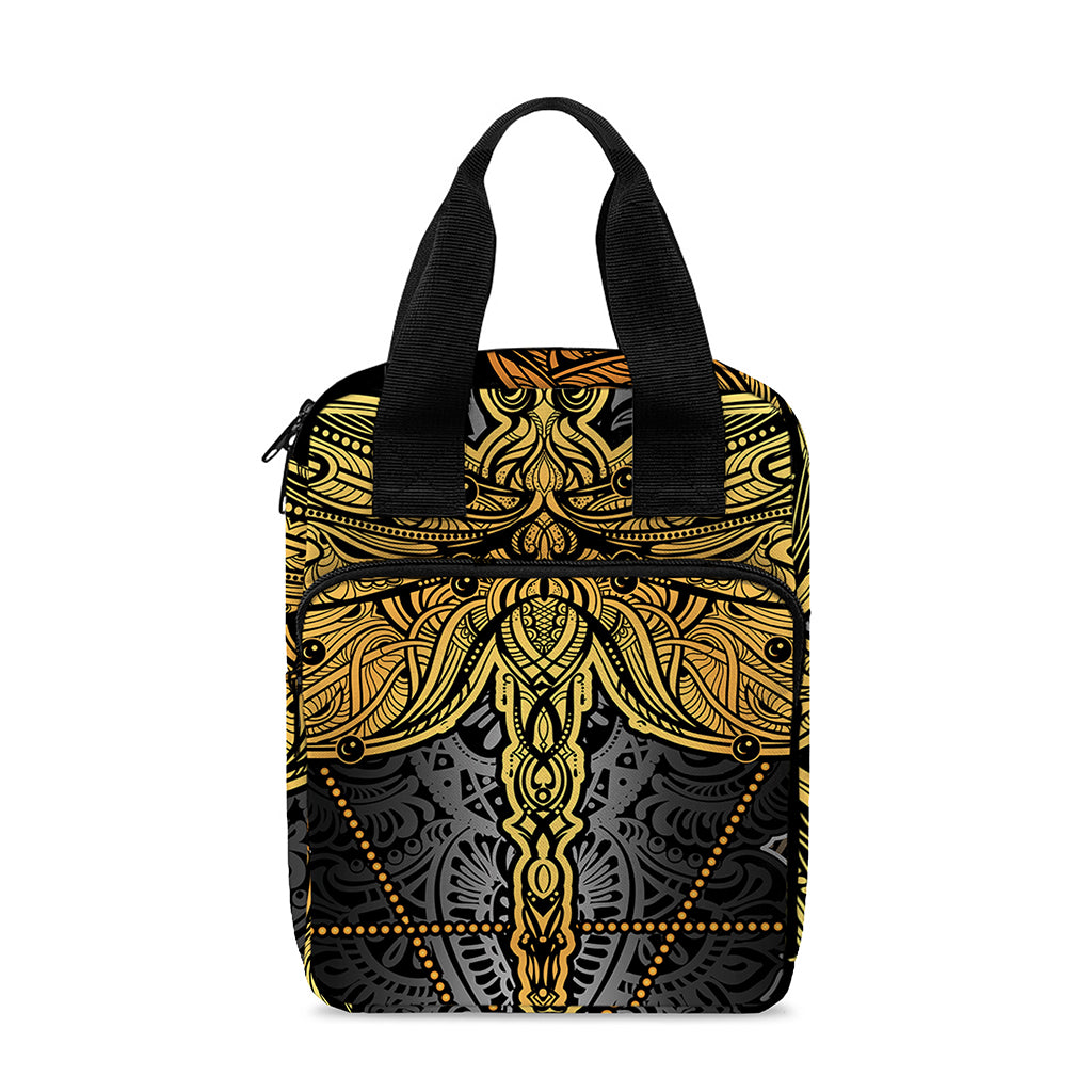 Boho Spiritual Dragonfly Print Bible Tote Bag