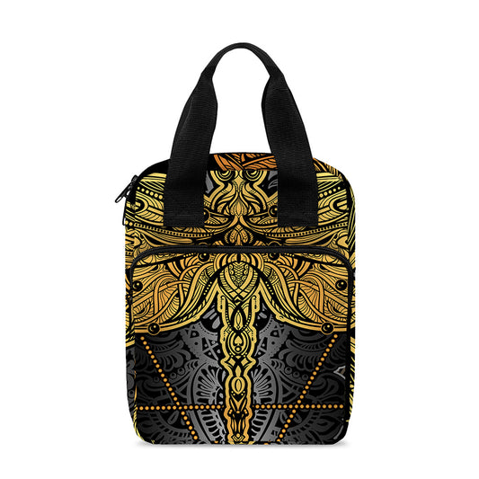 Boho Spiritual Dragonfly Print Bible Tote Bag