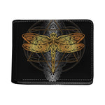 Boho Spiritual Dragonfly Print Bifold Wallet