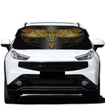 Boho Spiritual Dragonfly Print Car Windshield Snow Cover