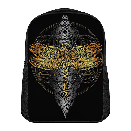 Boho Spiritual Dragonfly Print Casual Backpack