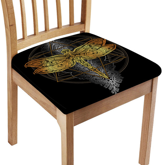 Boho Spiritual Dragonfly Print Chair Cushion Cover