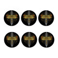Boho Spiritual Dragonfly Print Coaster Set