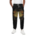 Boho Spiritual Dragonfly Print Cotton Sweatpants
