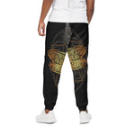 Boho Spiritual Dragonfly Print Cotton Pants