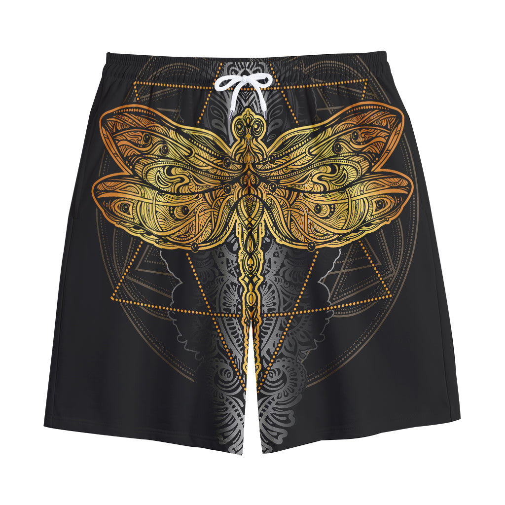 Boho Spiritual Dragonfly Print Cotton Shorts
