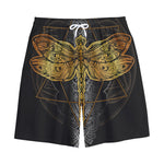 Boho Spiritual Dragonfly Print Cotton Shorts