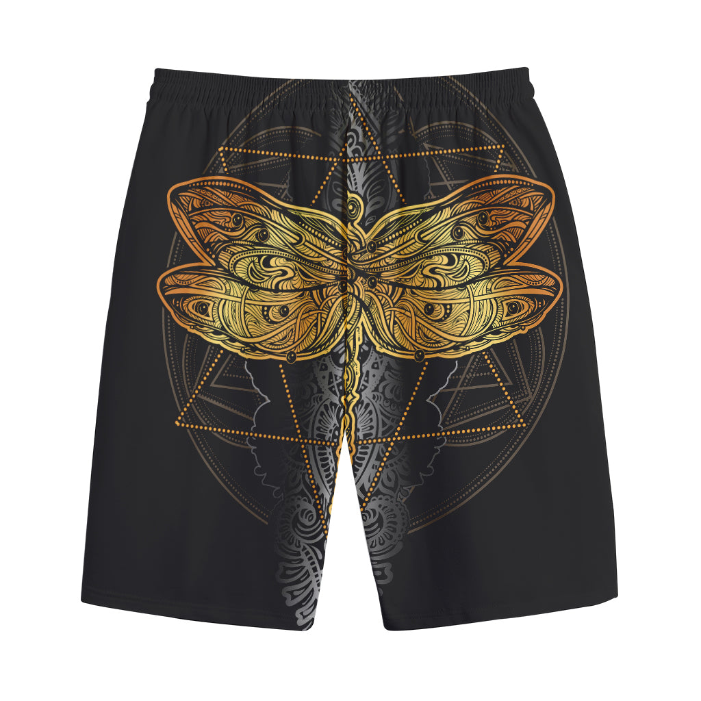 Boho Spiritual Dragonfly Print Cotton Shorts
