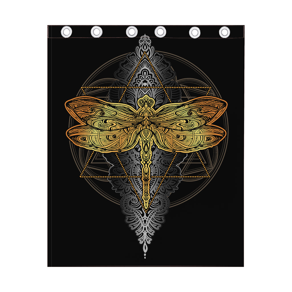 Boho Spiritual Dragonfly Print Curtain