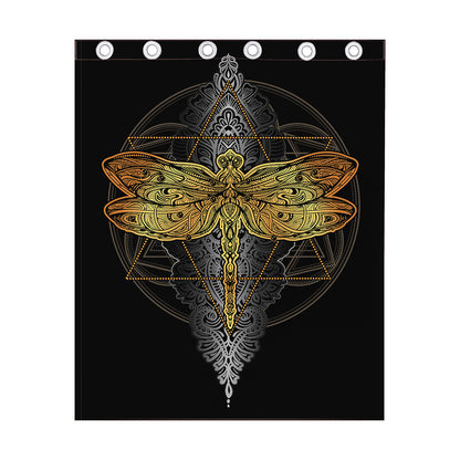 Boho Spiritual Dragonfly Print Curtain