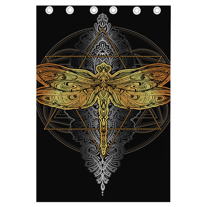 Boho Spiritual Dragonfly Print Curtain