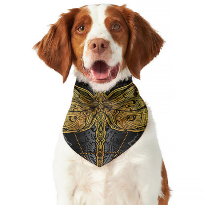 Boho Spiritual Dragonfly Print Dog Bandana