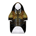 Boho Spiritual Dragonfly Print Dog Zip Up Hoodie