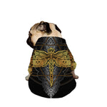 Boho Spiritual Dragonfly Print Dog Zip Up Jacket