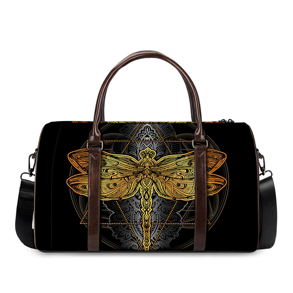 Boho Spiritual Dragonfly Print Duffle Bag