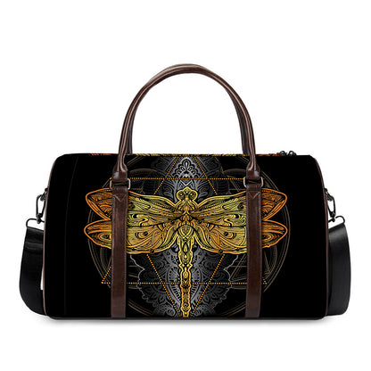 Boho Spiritual Dragonfly Print Duffle Bag