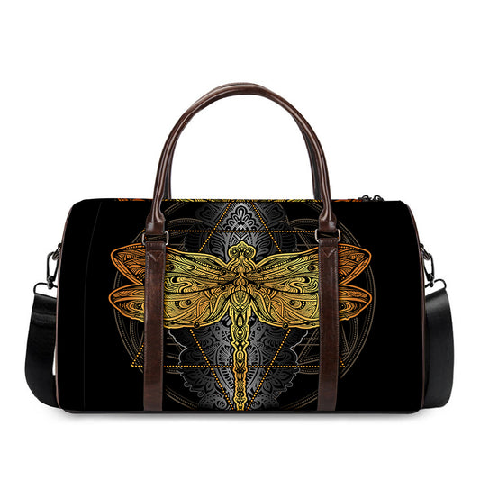 Boho Spiritual Dragonfly Print Duffle Bag