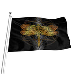 Boho Spiritual Dragonfly Print Flag