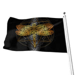 Boho Spiritual Dragonfly Print Flag