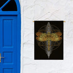 Boho Spiritual Dragonfly Print Garden Flag